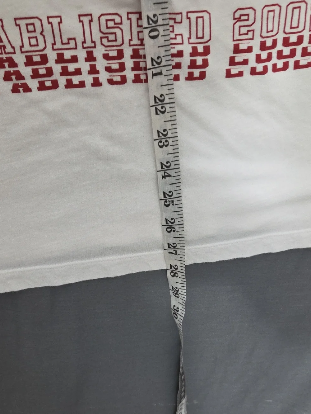 True Religion White Tee with Red and Navy Graphic Logo